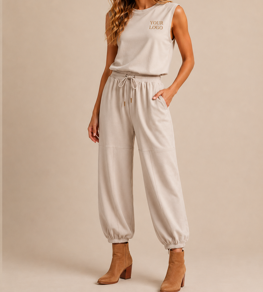 Drawstring Jumpsuit