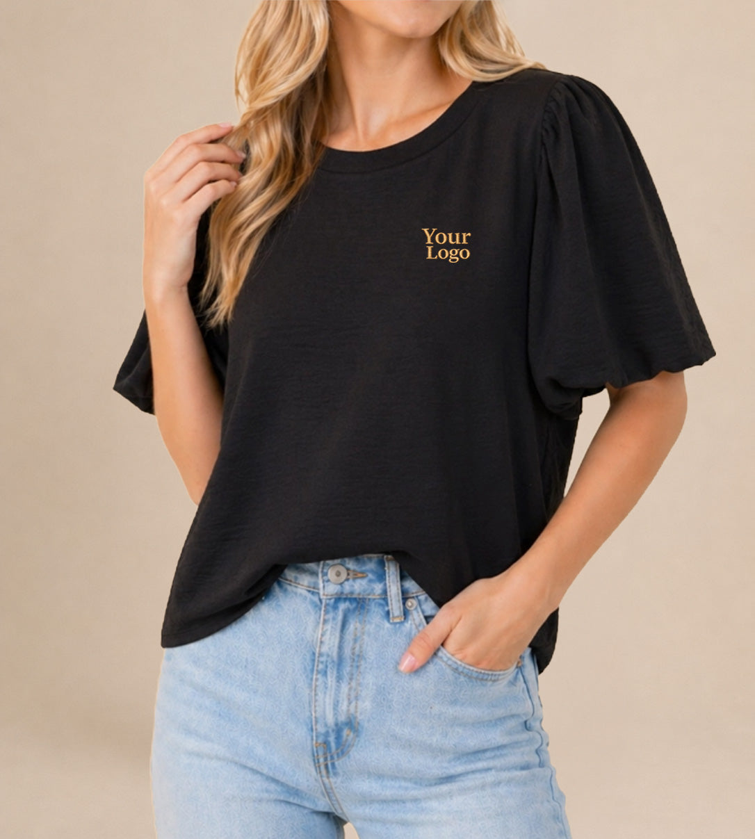 Puff Sleeve Essential Top